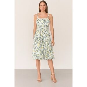 TRISTAN Lemon Citrus Print Cotton Sundress